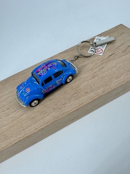 Portes-clés Volkswagen Coccinelle bleu - Peace and Love