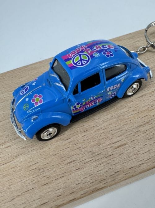 Portes-clés Volkswagen Coccinelle bleu - Peace and Love