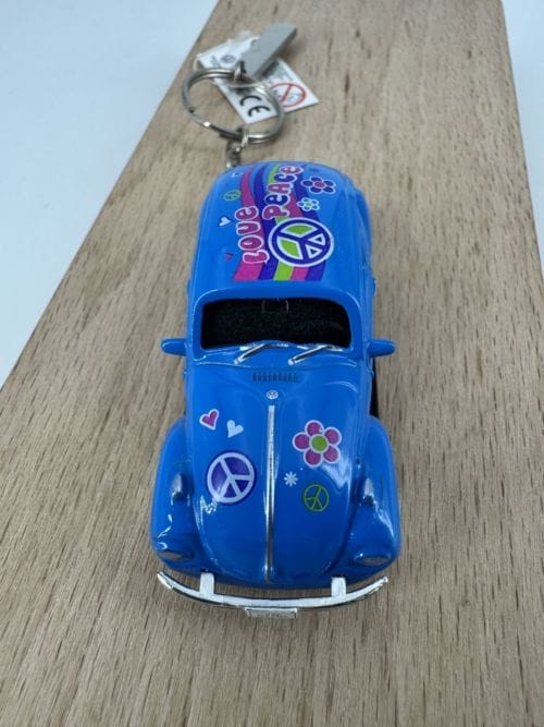 Portes-clés Volkswagen Coccinelle bleu - Peace and Love