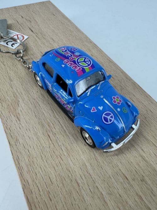 Portes-clés Volkswagen Coccinelle bleu - Peace and Love