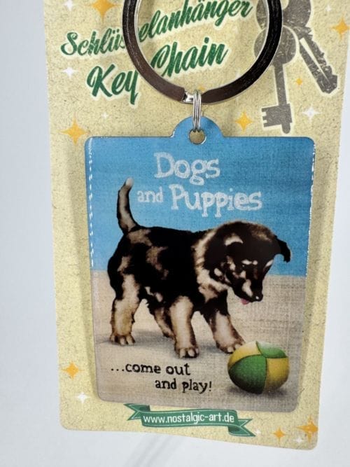Portes-clés Dogs and Puppies come out on play - Nostalgic Art