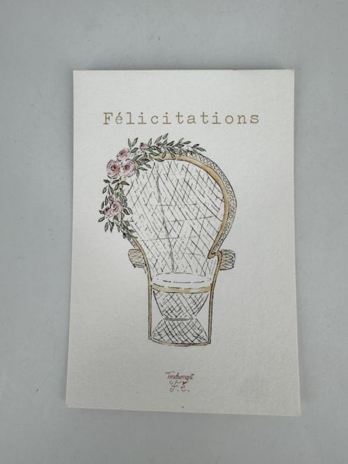 Carte Félicitations - Tendrement Fé