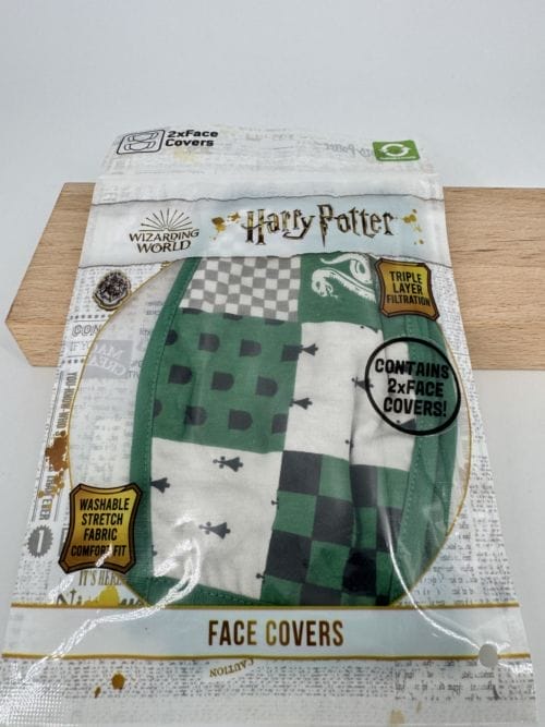 Harry Potter - Masque textile Slytherin (Serpentard) - Patchwork - 100% coton - Taille adulte