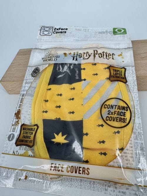 Harry Potter - Masque textile Hufflepuff (Poufsouffle) - Patchwork - 100% coton - Taille adulte
