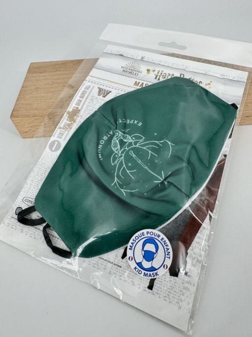 Harry Potter - Masque textile vert Expecto Patronum - 100% coton - Taille enfant