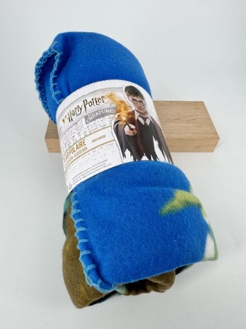 Harry Potter - Plaid Polaire bleu Poudlard et Hedwige - 100% Polyester