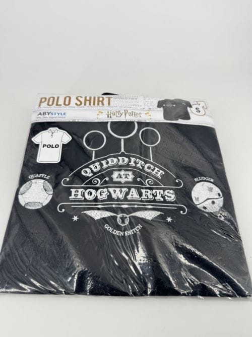 Harry Potter - Polo noir Quidditch at Hogwarts - Taille S Homme - 100% coton