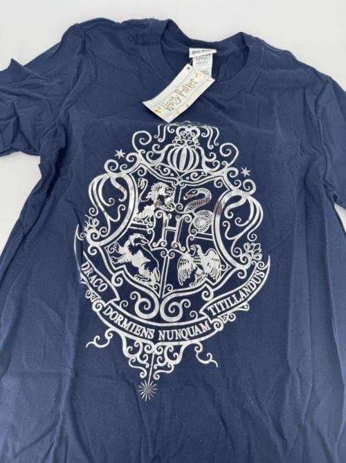 Harry Potter - Tee-shirt Hogwarts Draco Dormiens Bleu - Taille S - 100% coton