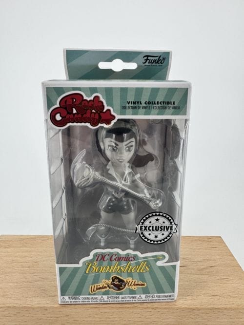 Wonder Woman Diana en noir et blanc - Figurine Exclusive Funko Pop - Rock Candy - Vinyl Collectible - Bombshells - DC Comics