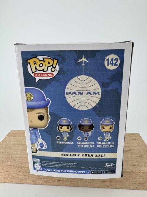 Stewardess with white Bag - Figurine Funko Pop AD Icons 142 - Pan Am - Hôtesse de l'air