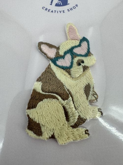 Malicieuse Creative Shop - Patch Thermocollant chien à lunettes - Dog