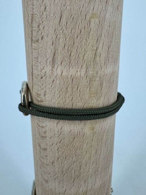 Le vent à la française Bracelet Homme - Oval et plat 2 x 1,5 cm - bracelet vert uni - Résistant à l'eau - taille ajustable - confectionné à la main