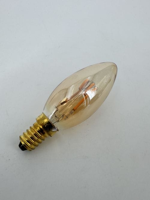 Ampoule E14 Opjet LED spiral filament Bulb 3,4W 40W - ampoule verre teinté ambré - blanc chaud 12-140Lm - usage de variateur possible - Ref 011801