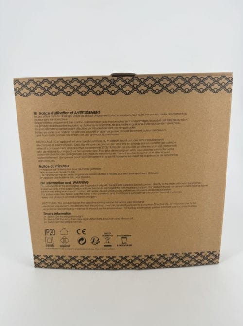 Etoile opjet décoration lumineuse LED à suspendre avec adaptateur - couleur métallique grise - 220/240W AC 50/60Hz - ref 011723 (étoile 30 - 30 cm)