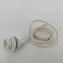 Suspension Opjet douille blanche 110 cm - câble coton rosace - Ref 015165