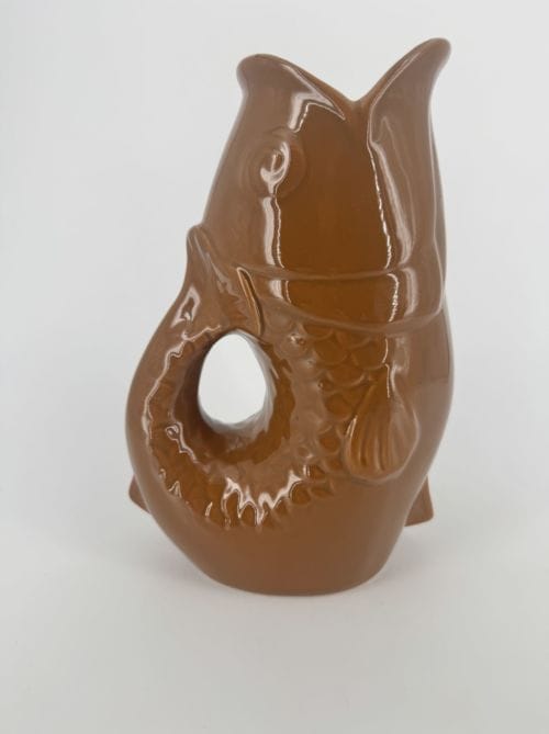 Vase en céramique poisson marron Opjet Paris - Réf 015922