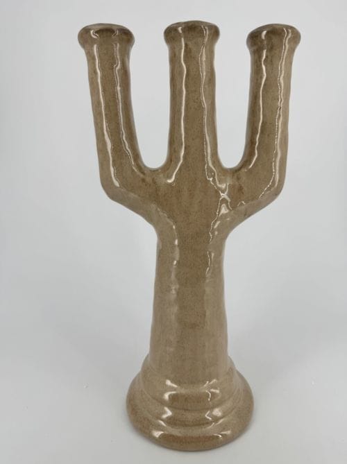 Bougeoir Chandelier Opjet Paris - poterie terre d'ambre - Réf 016391