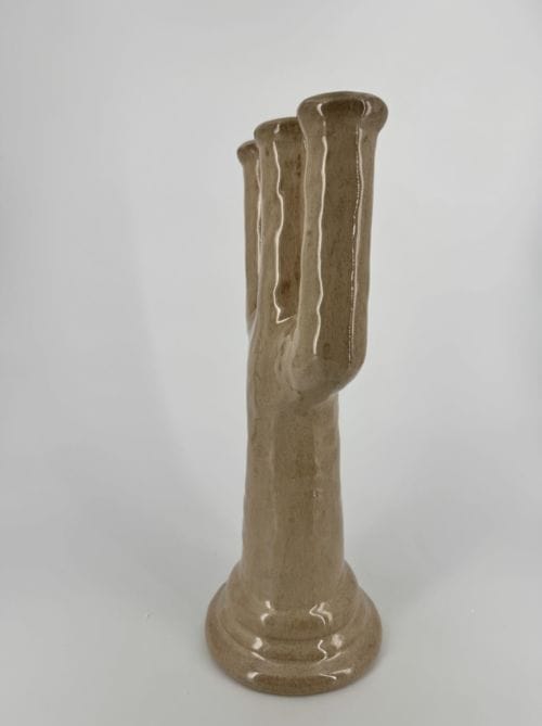 Bougeoir Chandelier Opjet Paris - poterie terre d'ambre - Réf 016391