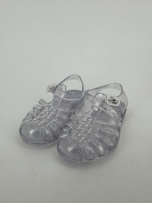 Méduse Chaussures en plastiques transparentes à paillettes - pointure 25
