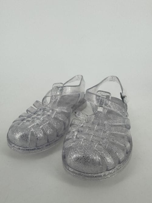 Méduse Chaussures en plastiques transparentes à paillettes - pointure 30
