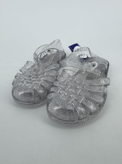 Méduse Chaussures en plastiques transparentes à paillettes - pointure 32