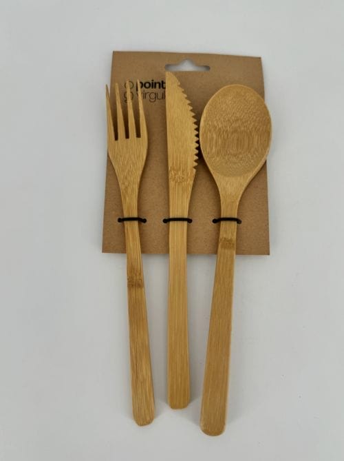 Set de 3 couverts en bambou - Point Virgule