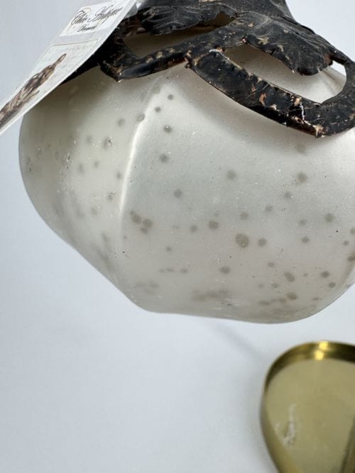 Boule de Noël à suspendre Drop Winter blanc antique - Chic Antique