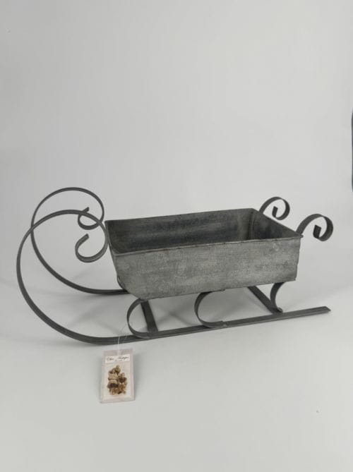 Mini traineau de Noël en zinc Chic Antique