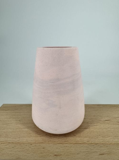 Soliflore rose en béton