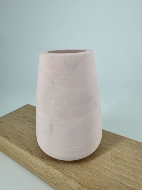 Soliflore rose en béton