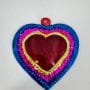 Coeur ex-voto rouge bleu rose jaune rouge Tienda Esquipulas