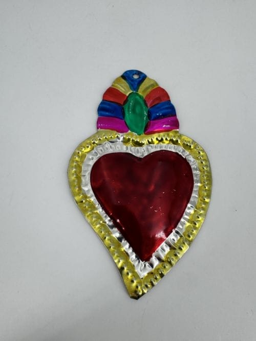 Coeur ex-voto haut multicolore Tienda Esquipulas