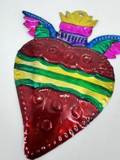 Coeur ex-voto avec des ailes Tienda Esquipulas