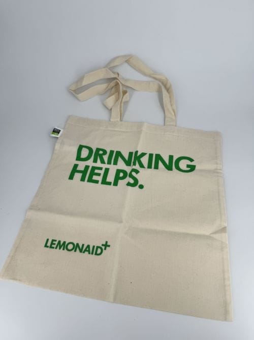 Tote bag Drinking Helps Lemondaid+ en coton