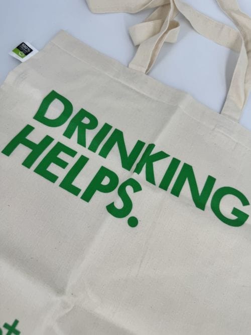 Tote bag Drinking Helps Lemondaid+ en coton
