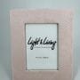 Cadre en velours rose Light & Living