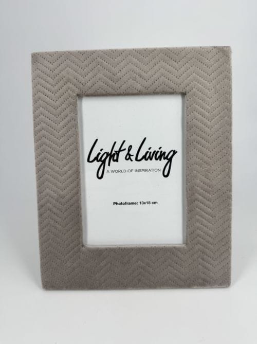 Cadre en velours gris Light & Living