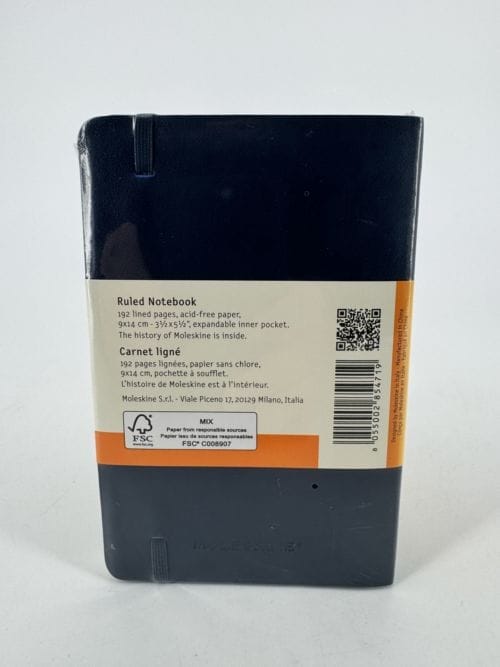 Moleskine Classic Collection Ruled Notebook Soft Cover - Carnet bleu ligné - 192 pages