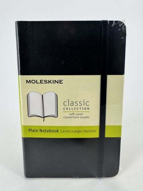 Moleskine Classic Collection Plain Notebook Soft Cover - Carnet noir à pages blanches - 192 pages