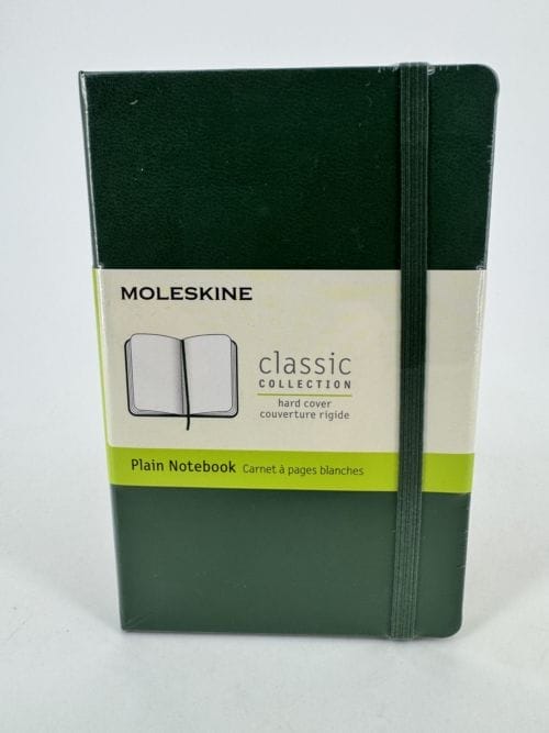 Moleskine Classic Collection Plain Notebook Hard Cover - Carnet vert à pages blanches - 192 pages