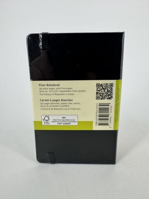 Moleskine Classic Collection Plain Notebook Hard Cover - Carnet noir à pages blanches - 192 pages