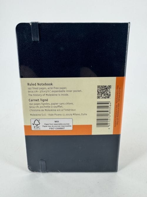 Moleskine Classic Collection Ruled Notebook Hard Cover - Carnet bleu foncé ligné - 192 pages