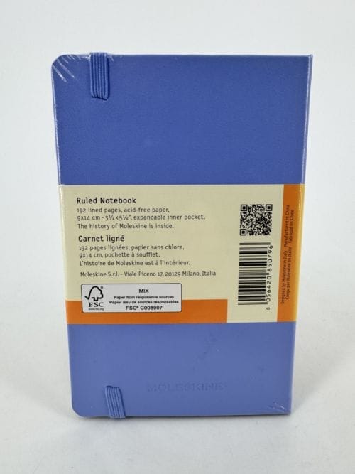 Moleskine Classic Collection Ruled Notebook Hard Cover - Carnet bleu clair ligné - 192 pages