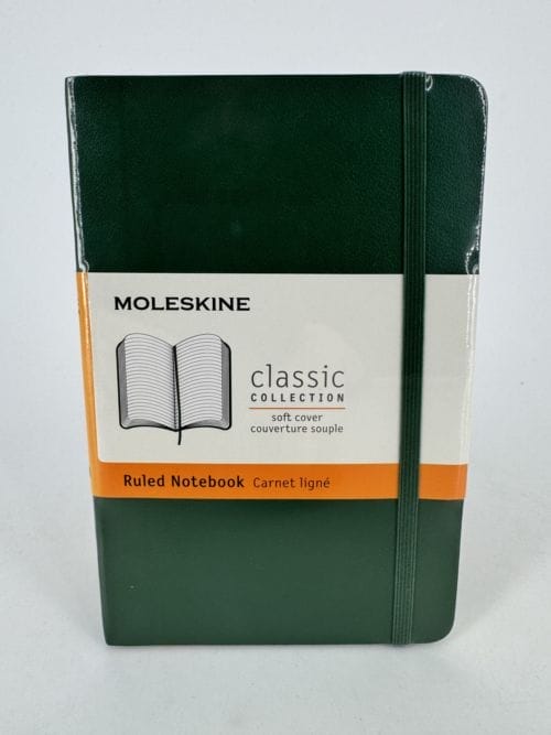 Moleskine Classic Collection Ruled Notebook Soft Cover - Carnet vert foncé ligné - 192 pages