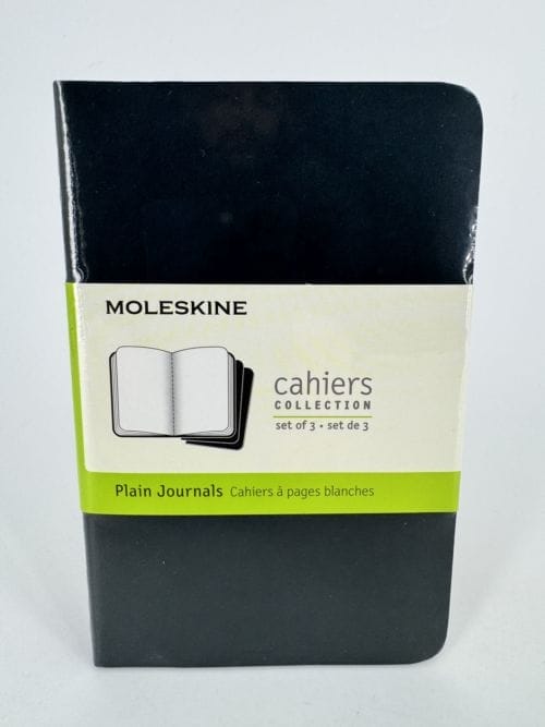 Moleskine Cahiers Collection Set de 3 - Plain Journals - Cahiers noir à pages blanches