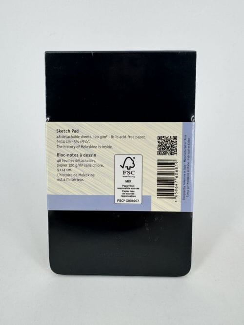 Moleskine Art Collection Sketch Pad - Bloc-notes à dessin noir - 72 pages détachables - 120g/m2