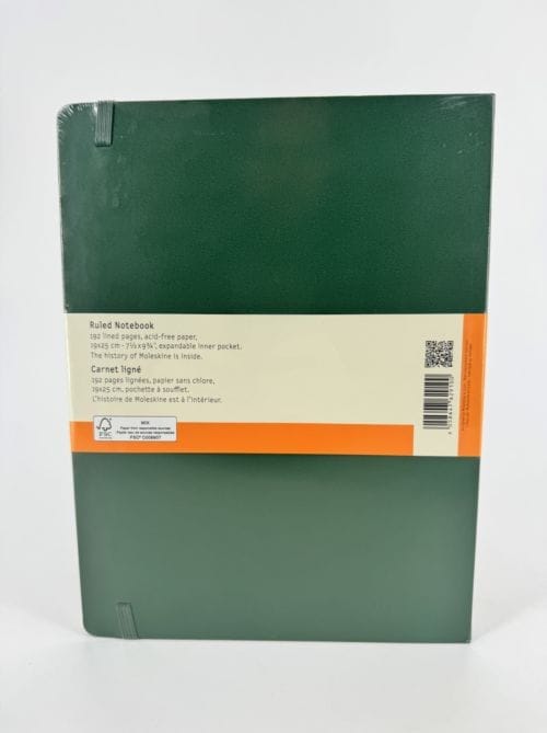 Moleskine Classic Collection Hard Cover Ruled Notebook - Carnet ligné vert foncé - 192 pages