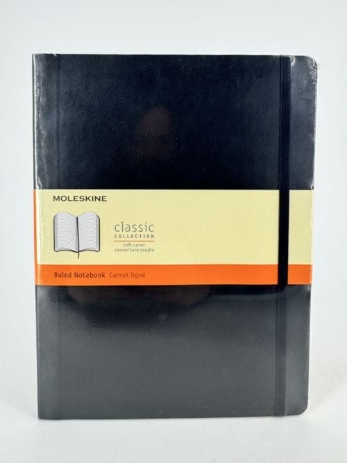 Moleskine Classic Collection Ruled Notebook Soft Cover - Couverture souple - Carnet ligné noir - 192 pages