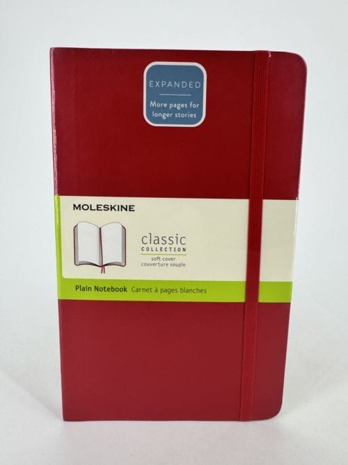 Moleskine Classic Collection Plain Notebook - Soft Cover - Couverture souple - Carnet rouge à pages blanches - 400 pages