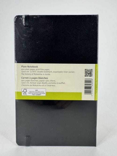 Moleskine Classic Collection Plain Notebook - Hard Cover - Couverture rigide - Carnet noir à pages blanches - 400 pages